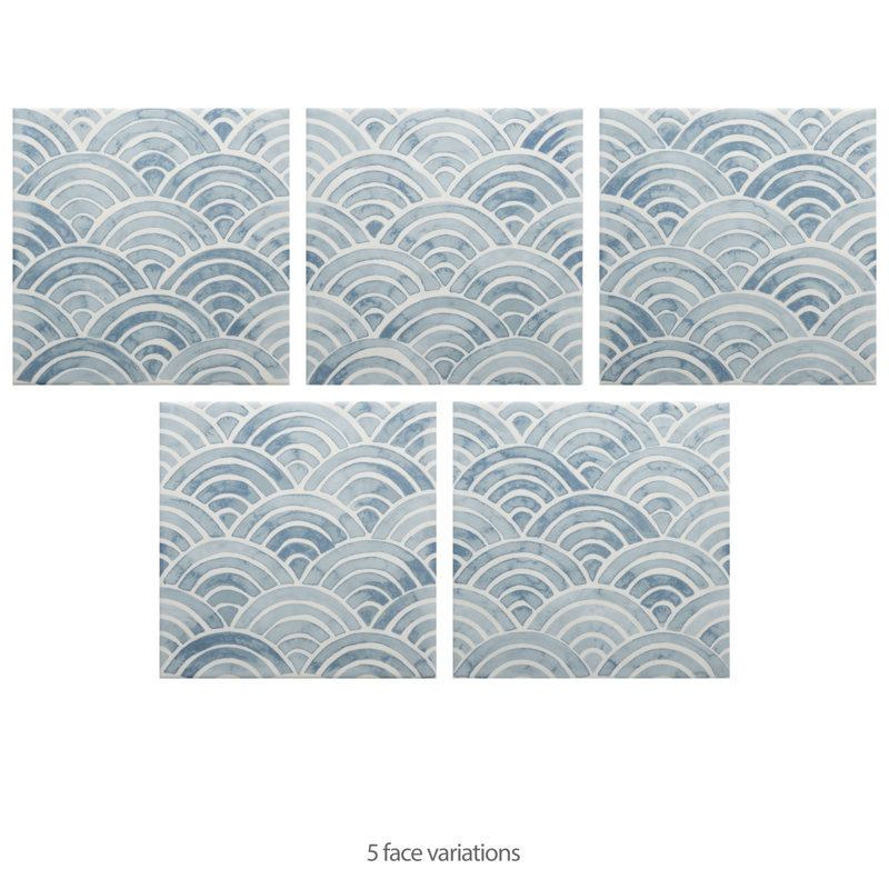 Berta 7-7/8 In. X 7-7/8 In. Ceramic Wall Tile, Escalas