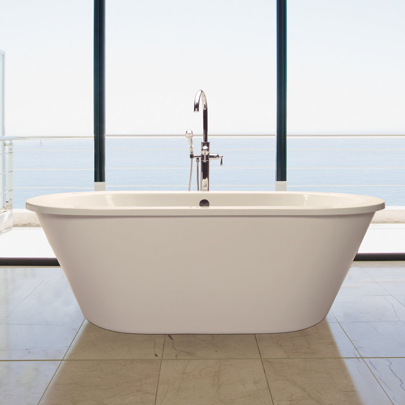 MTI Solutions New Yorker 6 71.88" Freestanding Air Bathtub, White