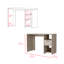 Bureau d'ordinateur Odessa avec tiroir simple et armoires de rangement ouvertes-199813336