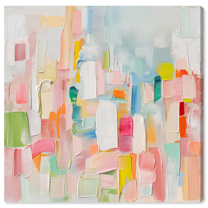 Color Symphony I Canvas Spring Abstracts by Art Remedy, 40" H x 40" W, Does Not Apply, Wrapped Canvas