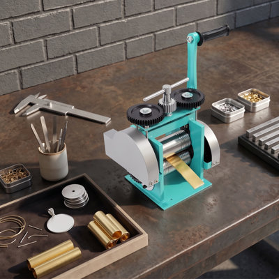 3-in-1 Jewelry Rolling Mill Machine with Adjustable Gap, Heavy Duty Steel Sheet and Wire Roller for DIY Artisans
