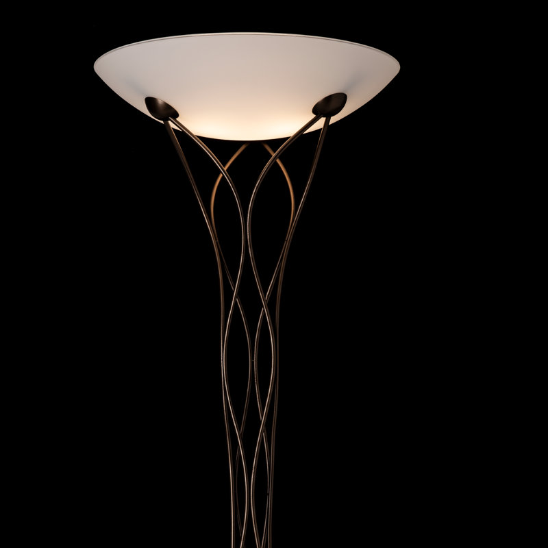 Lattice Torchiere Floor Lamp, Bronze
