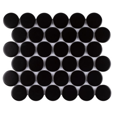 Porcetile 1.97 in. x 1.97 in. Penny Matte Porcelain Mosaic Wall and Floor Tile
