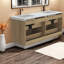 Meubles-lavabos en bois de qualité supérieure avec lavabos doubles, armoire de salle de bain moderne et lavabo