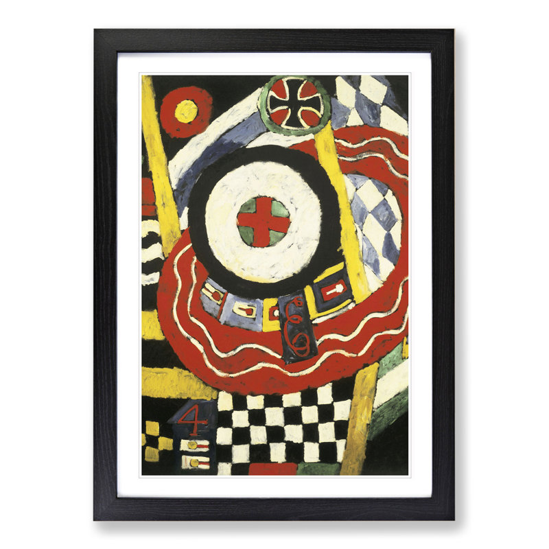 The Iron Cross by Marsden Hartley - Picture Frame Painting, Black, 65cm H x 48cm W x 2cm D
