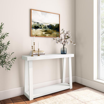 Sofa Table With Shelf, Narrow Entryway Table For Hallway, Behind The Couch, Living Room, Foyer, Easy Assembly by Latitude Run