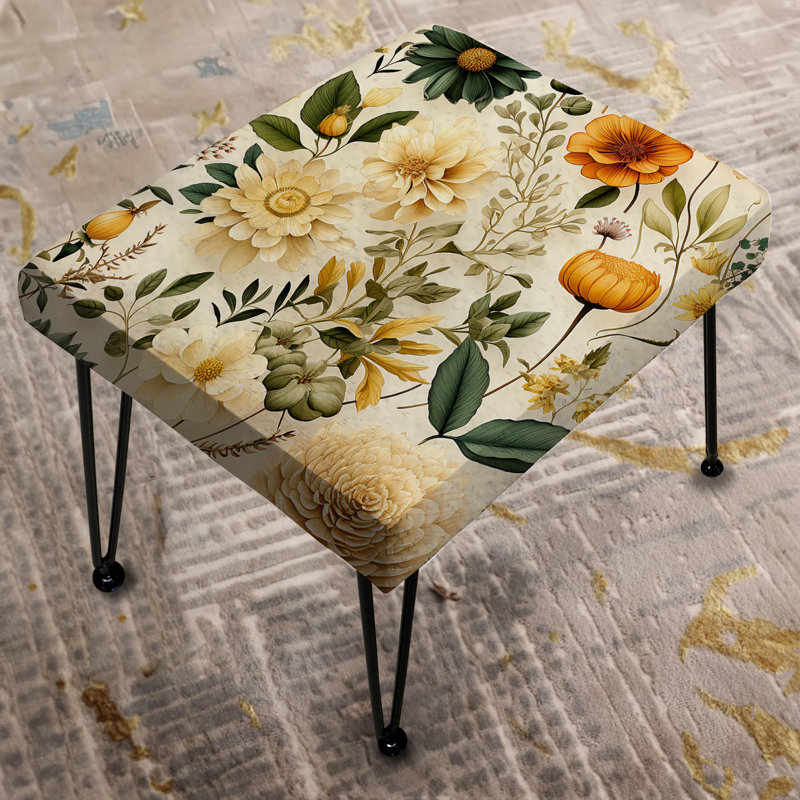 Motif floral Wanderlust Boho - Repose-pieds botanique rectangulaire
