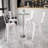 Helmscott Round Glass Event and Cocktail Table with Chrome Base-1434008180