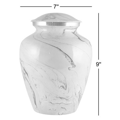 Premium Marble Finish Urn for Ashes