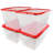 Versatile 4Pack 14.5-Gallon Stackable Storage Bins: Durable, Clear, and Made in the USA-452818210