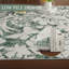 Tapis d'intérieur moderne en velours vert perle Bodhi, lavable, 2,74 m x 3,66 m, doux, 350 g/m², pliable, imprimé, avec envers en TPR, idéal pour le salon, la chambre, la salle à manger et la décoration intérieure.