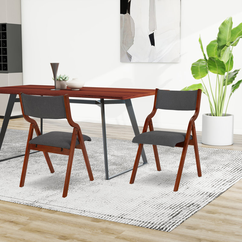 Chaise de salle à manger pliante Nassima, Gris