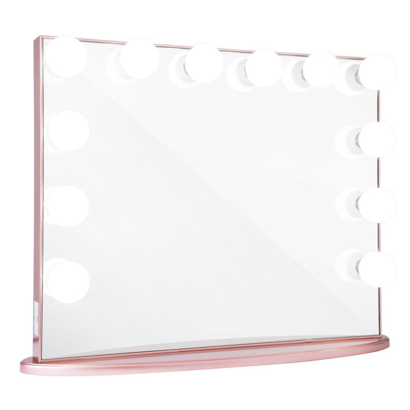 Miroir de salle de bain Hollywood Glow Plus, Rose clair