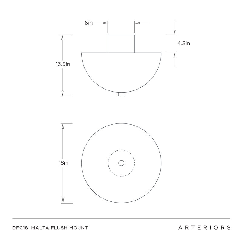 Malta 3 - Light Semi Flush Mount