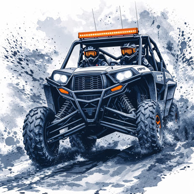 Off Road Vehicle Double Sided Throw Pillows