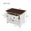 Table de bout haute 22,6 po, table de bout robuste en bois de style rétro avec 3 tiroirs