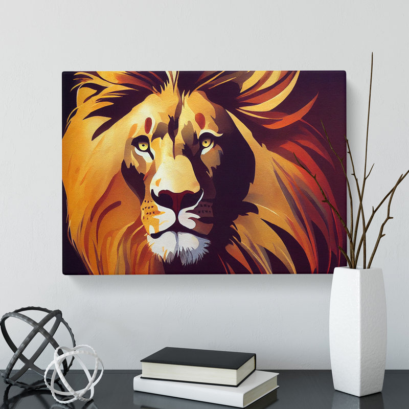 Unbelievable Lion - Wrapped Canvas, 50cm H x 76cm W x 3cm D