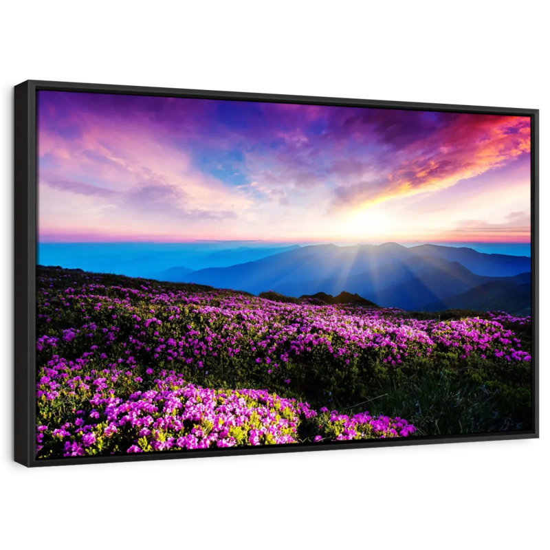 Impression sur toile Mountain Blossoms, H 9 po x l 13 po