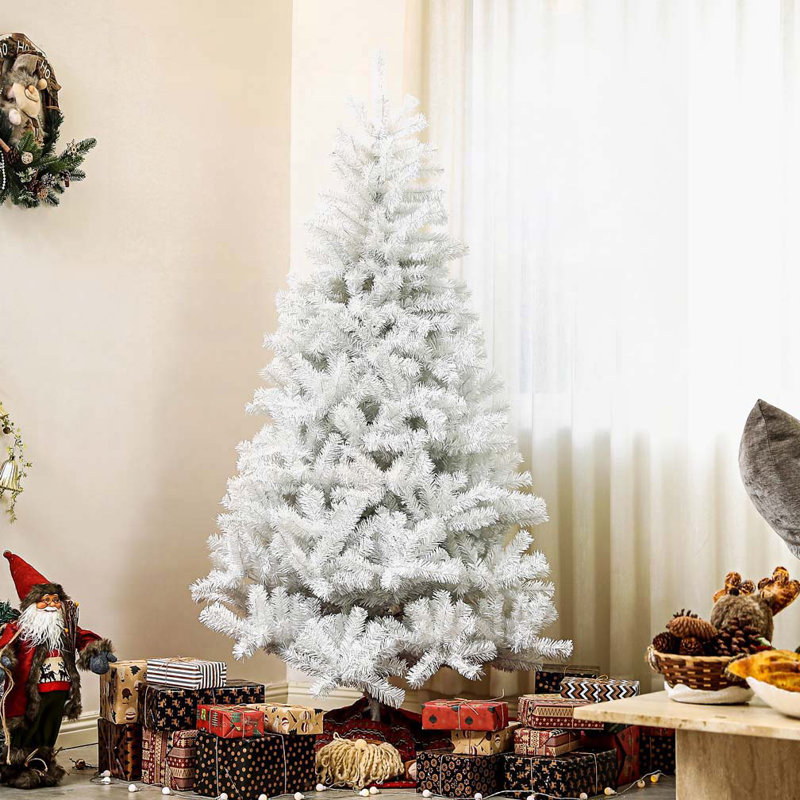 Arbre de Noël artificiel blanc de 6 pi de haut