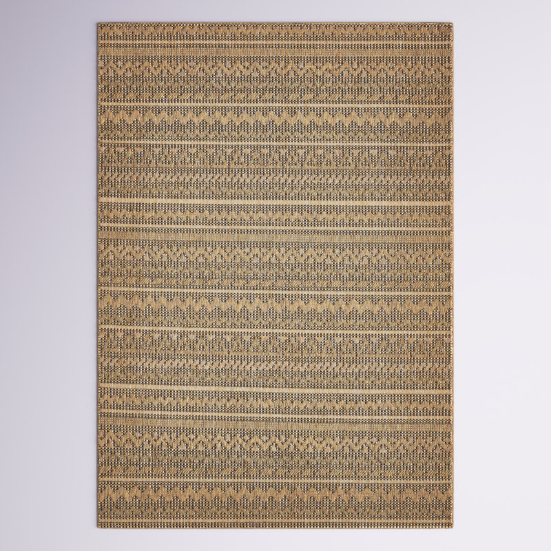 Tapis intérieur / extérieur brun clair Krickel, Rectangle 7 pi x 10 pi