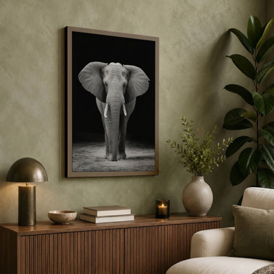 Elephant Face Modern - Wrapped Canvas