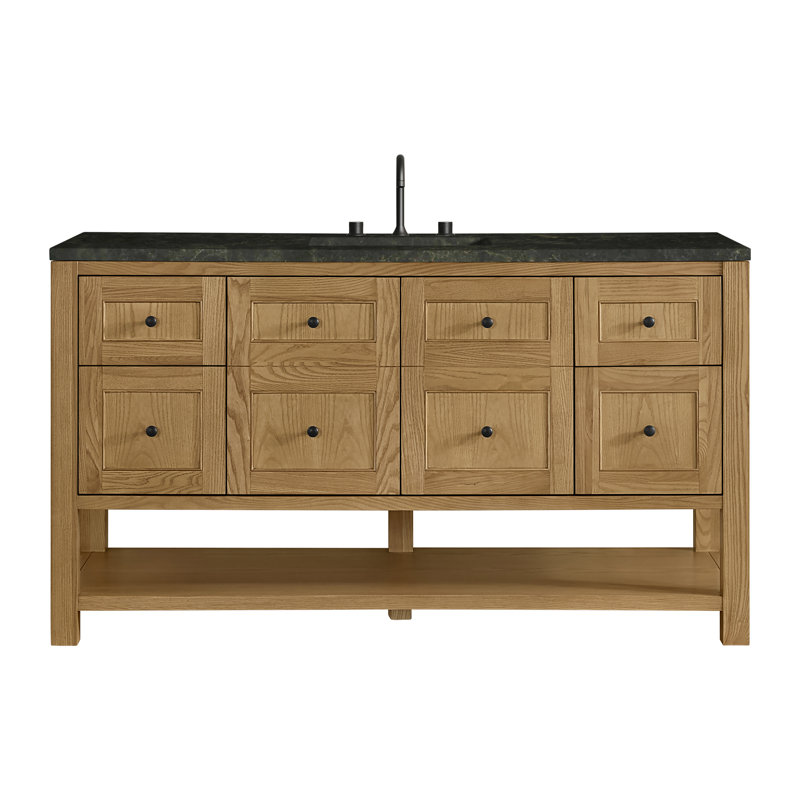 Breckenridge 60 in. Single Vanity, Light Natural Oak, Phantome Eclos, Widespread
