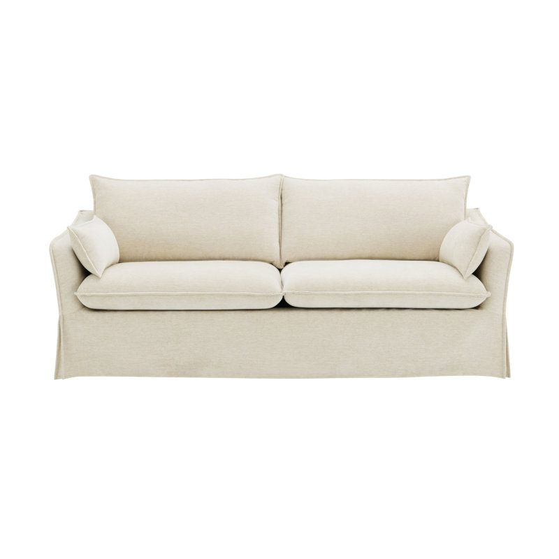 Shane Beige Linen Sofa W/2 Pillows