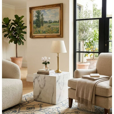 Table d'appoint en marbre Yonaguini