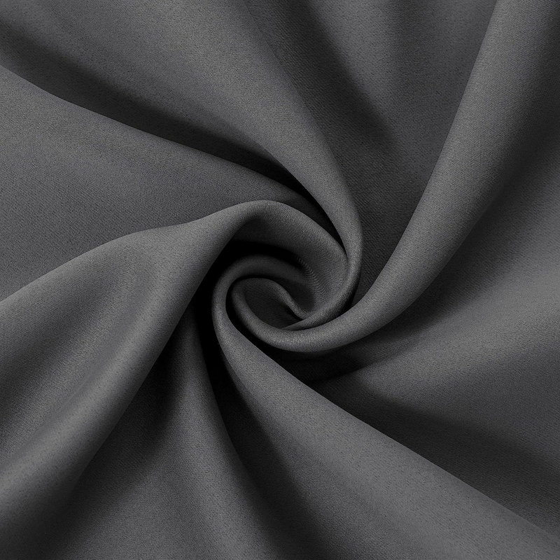 Ogata Room Darkening Curtain Single Panel, Gray, 52" W x 72" L