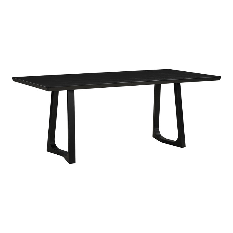 Longfellow Solid Wood Dining Table, Black