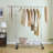 Clothes Rack Heavy Duty Clothing Rack 600LBS Rolling Clothes Racks  Hanging Clothes,  Commercial Garment Rack Heavy Duty Clothes Rack Collapsible ＆ Portable Clothing Rack With Wheels