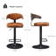Tabouret de bar pivotant réglable en hauteur-2030654909