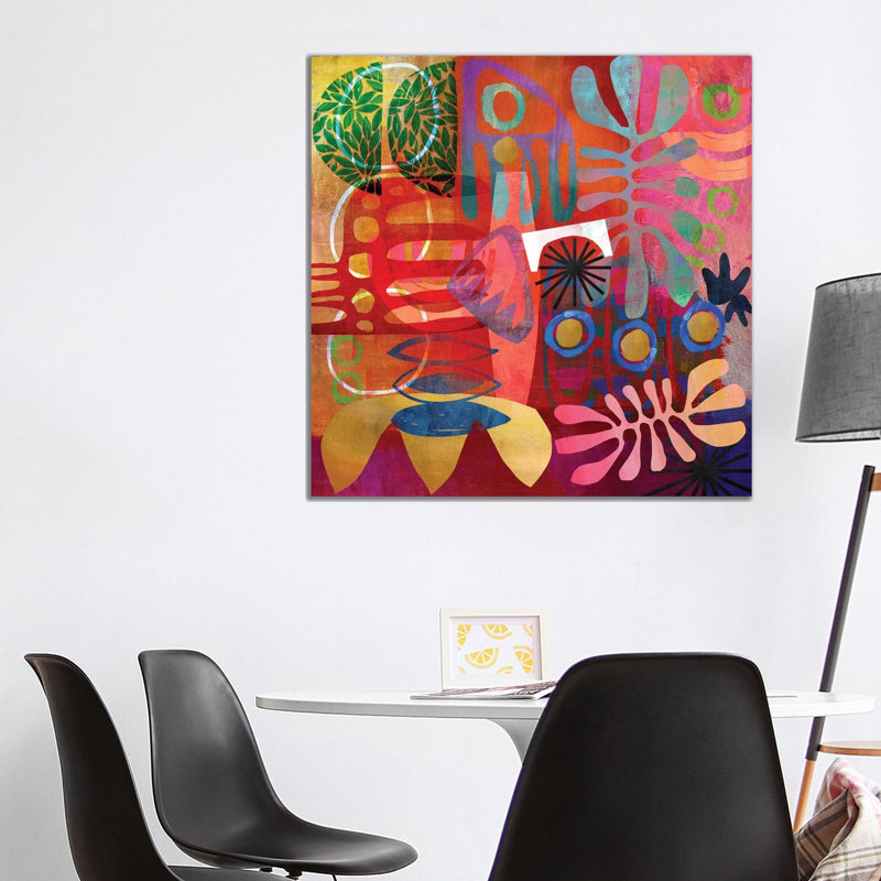 «African Abstract» par Nikki Chu - reproduction, H 37 po x l 37 po, Toile tendue, Sans cadre