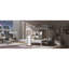 Lit superposé simple au-dessus de simple et simple avec bureau intégré et tablettes de rangement, lampe de lecture, 3 lits en 1, blanc-130145093