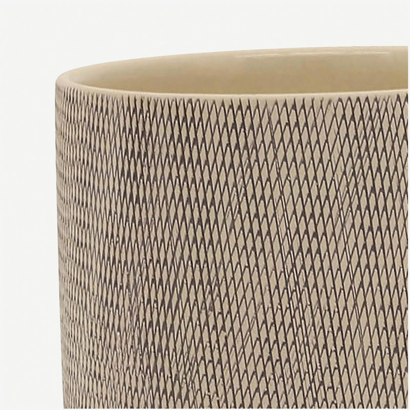 S/2 5/8" MESH PLANTER W/ STAND, TAN