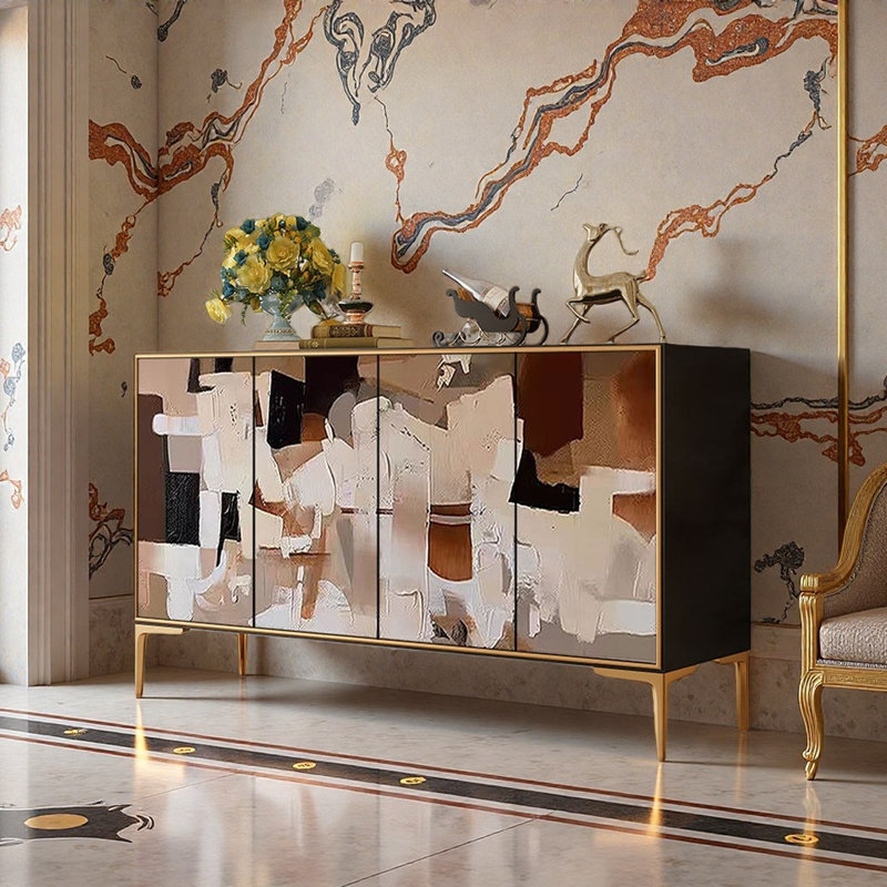 French Style Light Luxury Painted Sideboard