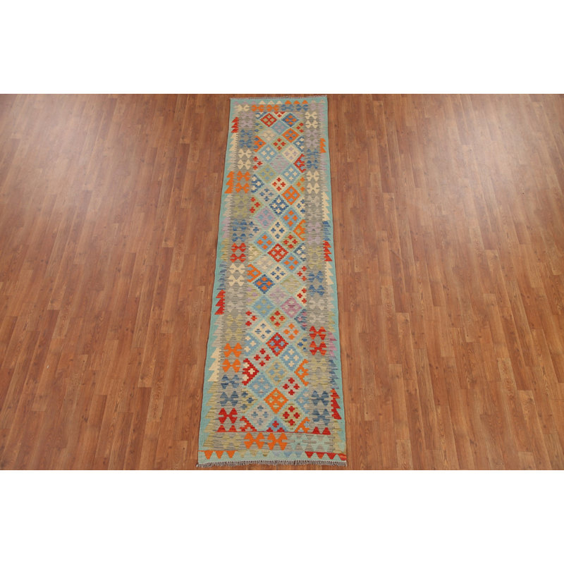 Tapis de couloir géométrique Kilim