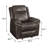 Simonis Brown Rolled Arm Glider Recliner