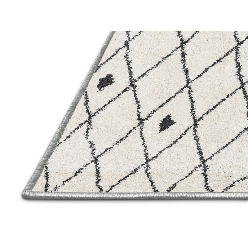 Tapis contemporain 100% lavable à la machine 2985, Rectangle 3 pi x 5 pi