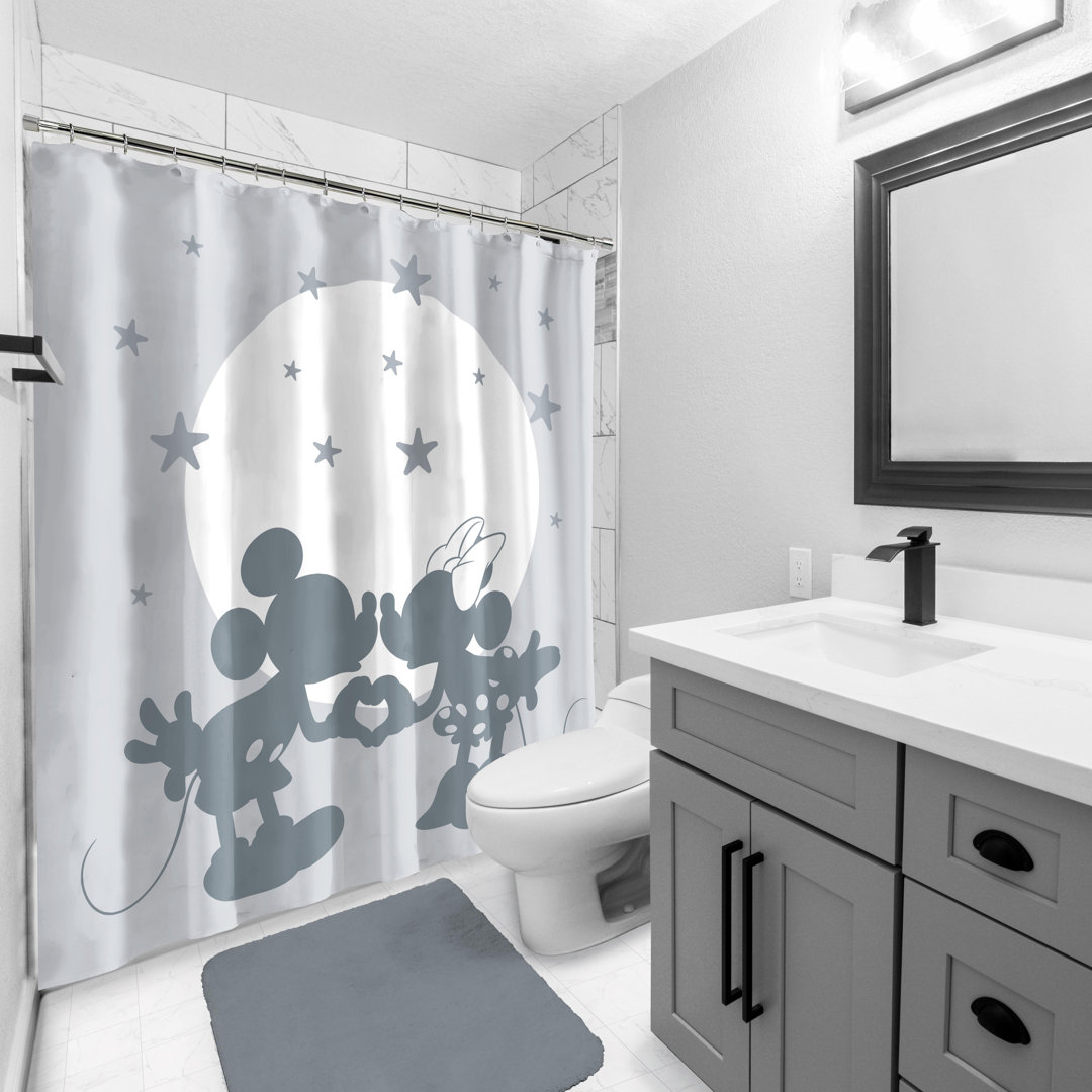 Minnie Und Mickey – Set Für Die Badewanne Und Dusche Für Erwachsene – (bad) Duschvorhang