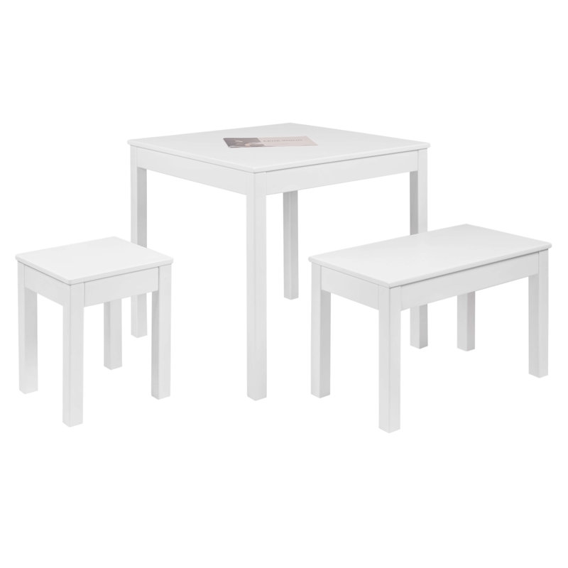 Rosalynda Solid Wood Storage Bench, 45cm H x 70cm W x 35cm D, White