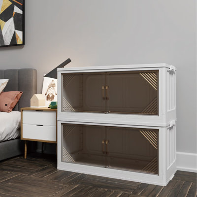2 Tier Plastic Stackable Storage Organizer