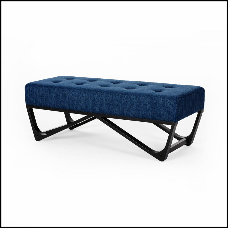 Repose-pieds bleu marine Banc de conception simple, confortable et durable, multifonctionnel
