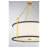 Joplin 3-Light Pendant In Matte Black With True Gold