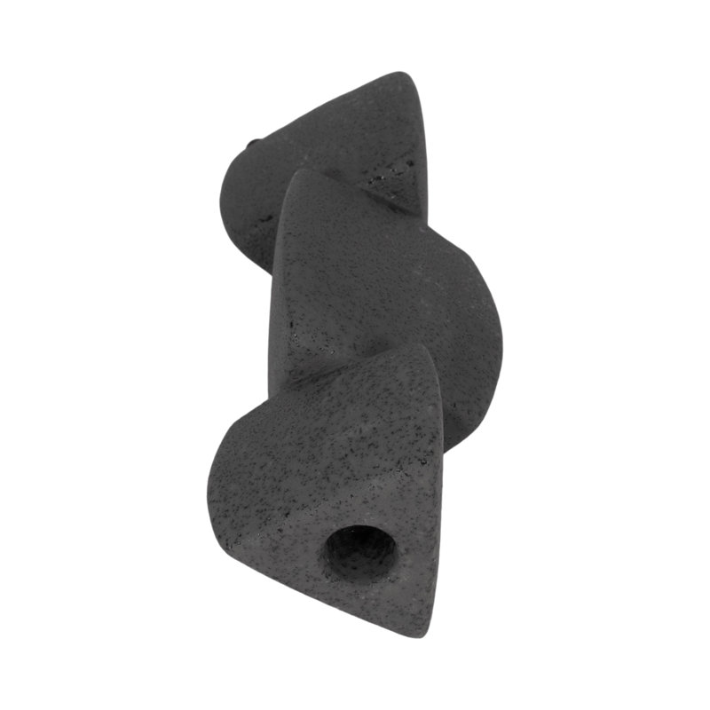 Candlestick Candle Holder, 9" H x 4" W x 4" D, Black