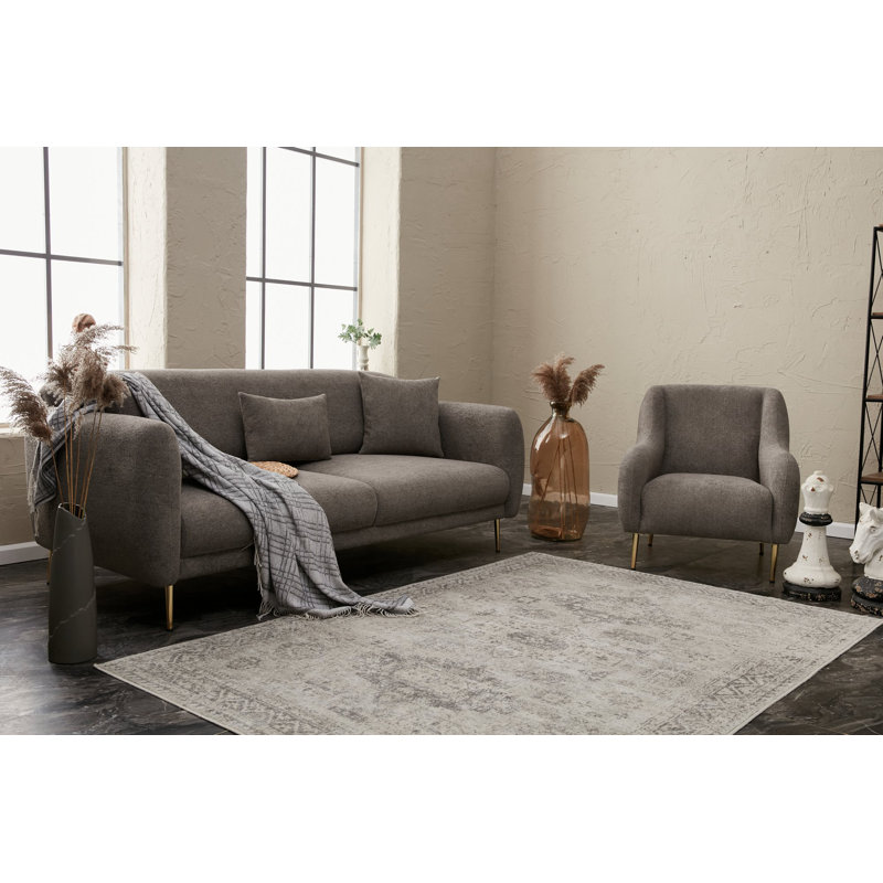 Darron 4 Seater Sleeper, Grey Gold