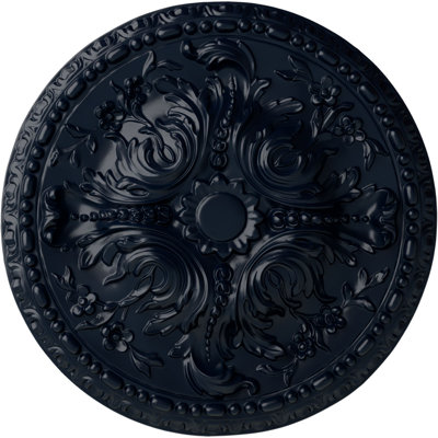 Endurathane Warsaw Ceiling Medallion, 18"OD x 3 1/2"ID x 1 3/8"P (Fits Canopies up to 3 1/2"), Hand-Painted Rich Gold Finish