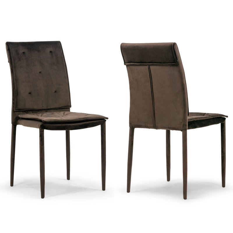 Chaise d'appoint en velours brun Ophelia