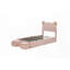 Structure de lit simple tapissier avec tête de lit Bear - pas besoin de sommier, design durable