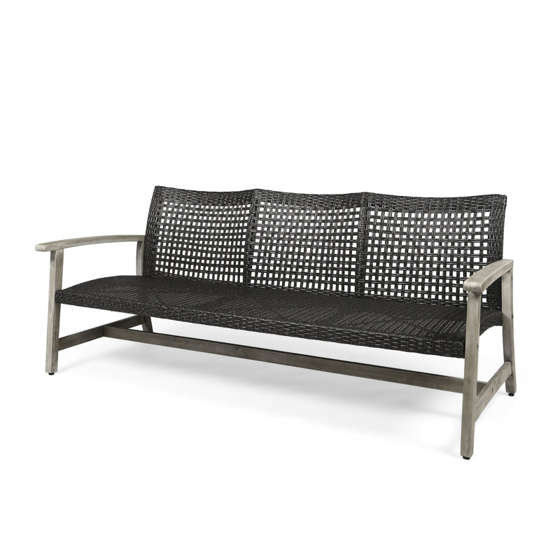 Outdoor In Grey, Accommodating Three With And Iron Grey Accents, Spacious For 3 Seats, Gray